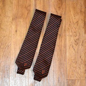 [Set of 2] State Farm San Francisco Giants Promotional Orange/Black Stripe Ties